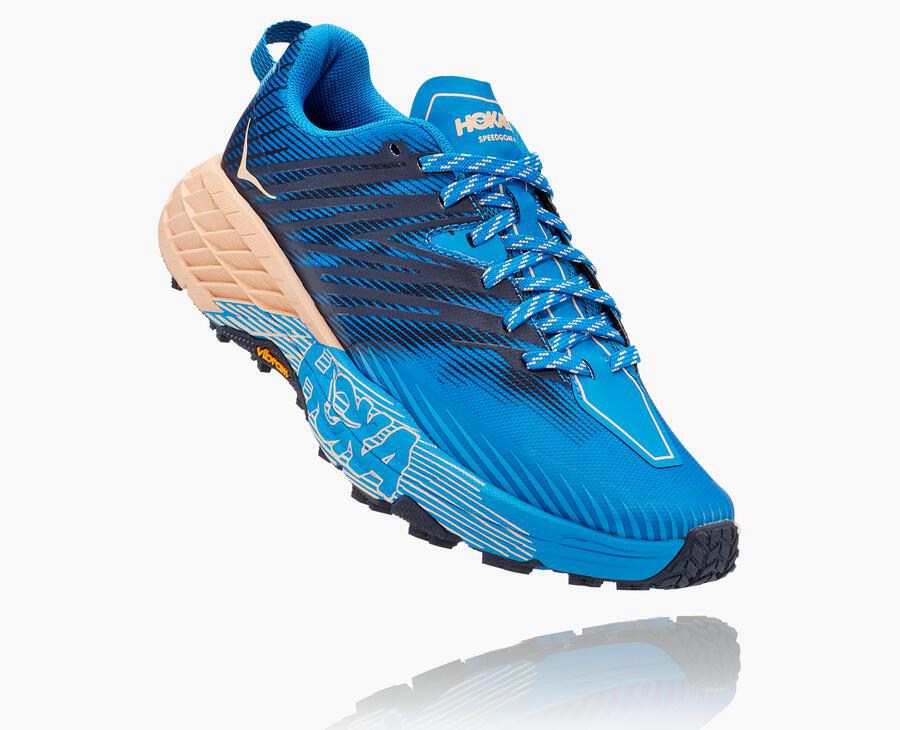 Zapatillas Trail Hoka One One Mujer - Speedgoat 4 - Azules - YUZ468531